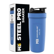 MuscleBlaze Steel Pro Shaker,  Blizzard Blue  750 ml