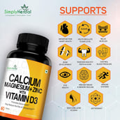 4 - Simply Herbal Calcium Magnesium + Zinc with Vitamin D3, 60 tablet(s) Unflavoured