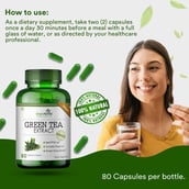 6 - Simply Herbal Green Tea Extract 500mg,  80 veggie capsule(s)  Unflavoured (Pack of 3) 