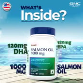 2 - GNC Salmon Oil (1000mg),  60 softgels