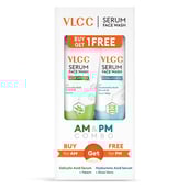 1 - VLCC Acne Defense & Hydra Nourish Serum Face Wash AM & PM Combo,  150 ml  with Neem & Aloe Vera 