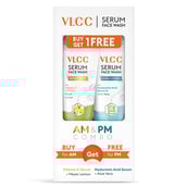 1 - VLCC Bright Glow & Hydra Nourish Serum Face Wash AM & PM Combo,  150 ml  with Meyer Lemon & Aloe Vera 