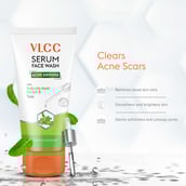 4 - VLCC Acne Defense & Hydra Nourish Serum Face Wash AM & PM Combo,  150 ml  with Tulsi & Aloe Vera 