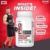 1 - GNC Pro Performance Thermo Burst Hardcore,  90 tablet(s)  Unflavoured (Pack of 2)