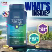 3 - GNC Triple Strength Fish Oil Mini, 240 softgels
