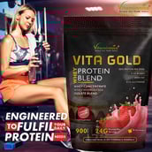 4 - Vitaminnica Vita Gold Whey Protein Blend,  1.98 lb  Strawberry Cheese Cake 