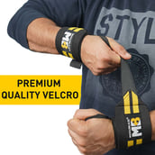 4 - MuscleBlaze Wrist Support Without Mono Carton,  Black  Free Size 