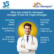 4 - Dr. Morepen Omega-3 Fish Oil 60 Softgels & Cod Liver Oil 100 Softgels Combo,  2 Piece(s)/Pack 