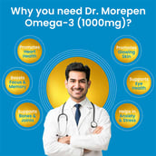2 - Dr. Morepen Omega-3 Deep Sea Fish Oil 1000mg (Pack of 2),  60 softgels 