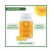 2 - Tata 1mg Vitamin D3,  60 softgels  Unflavoured 