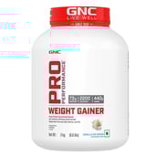 2 - GNC Pro Performance Weight Gainer & White Plastic Shaker 750ml Combo, 6.6 lb Vanilla Ice Cream