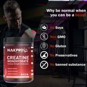 6 - Nakpro Creatine Monohydrate,  Unflavoured (Jar)  0.22 lb 