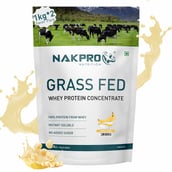 1 - Nakpro Grass Fed Whey Protein Concentrate,  2.2 lb  Banana (Pack of 2) 