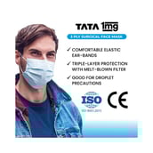 4 - Tata 1mg 3 Ply Surgical Mask,  Blue 
