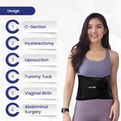 7 - Tata 1mg Abdominal Belt, Large Black
