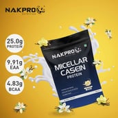 4 - Nakpro Micellar Casein Protein,  2.2 lb  Vanilla (Pack of 2) 