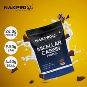 4 - Nakpro Micellar Casein Protein,  2.2 lb  Chocolate (Pack of 2) 