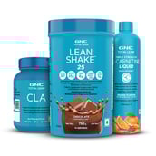 1 - GNC Total Lean CLA 90 Softgels, L-Carnitine Liquid Orange 450 ml & Lean Shake Chocolate 1.6 lbs Combo,  3 Piece(s)/Pack 