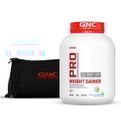 1 - GNC Pro Performance Weight Gainer & Gym Bag Combo, 6.6 lb Vanilla Ice Cream