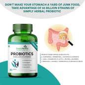 6 - Simply Herbal Probiotics 50 Billion CFU Strains,  60 capsules  Unflavoured (Pack of 2) 