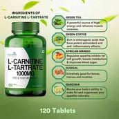 3 - Simply Herbal L-Carnitine with L-Tartrate 1000mg, 120 tablet(s) Unflavoured (Pack of 2)