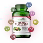 4 - Simply Herbal Plant Based B-Complex,  60 capsules  Unflavoured (Pack of 3) 