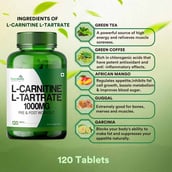 3 - Simply Herbal L-Carnitine with L-Tartrate 1000mg,  120 tablet(s)  Unflavoured (Pack of 4) 