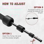 2 - SLOVIC Adjustable Skipping Rope,  Black  Free Size 