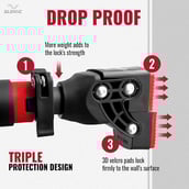 3 - SLOVIC Pull Up Bar for Home Workout,  Free Size  Black/Red 