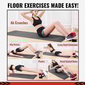 2 - SLOVIC Portable Sit-Up Bar,  Red/Black  Free Size 