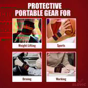 3 - SLOVIC Wrist Support,  Black/Red  Free Size 