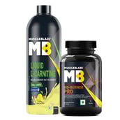 MuscleBlaze MB Fat Burner PRO 60 tabs & Liquid L-Carnitine 300ml Lemon Lime Combo