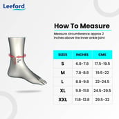 4 - Leeford Designer Ankle Support for Pain Relief, Grey Large