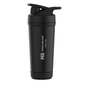 2 - MuscleBlaze Steel Pro Shaker,  Midnight Black  700 ml