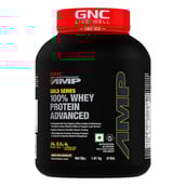 2 - GNC Amp Gold Series 100% Whey Protein Advanced,  4 lb  Double Rich Chocolate + Free Shilajit 10g 