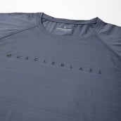 2 - MuscleBlaze Active Tee Half Sleeve,  Nardo Grey  Small