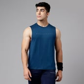 1 - MuscleBlaze Delt Tank,  Teal Blue  Small 