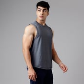 5 - MuscleBlaze Delt Tank,  Nardo Grey  Medium