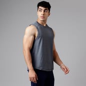 5 - MuscleBlaze Delt Tank,  Nardo Grey  Small