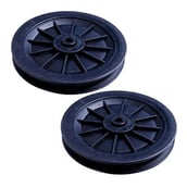B Fit USA Gym Pulley 6 Inch Set of 2,  Black (AB2001) 