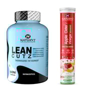 1 - Naturyz LEAN CUTZ Thermogenic Fat Burner 60 Tablets & Apple Cider Vinegar 20 Tablets Combo,  2 Piece(s)/Pack  Unflavoured & Apple 