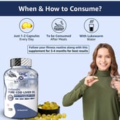 10 - Naturyz Icelandic Pure Cod Liver Oil 100 Softgels & Plant Biotin 60 Tablets Combo, 2 Piece(s)/Pack