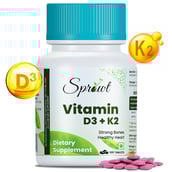 1 - Sprowt Vitamin D3 + K2,  120 tablet(s)  Unflavoured 