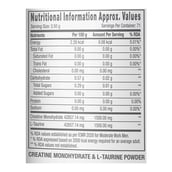 4 - GNC Creatine Monohydrate & Taurine,  Orange  250 g 