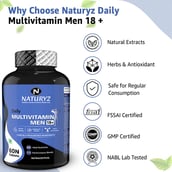 10 - Naturyz Daily Multivitamin Men 18+ 60 Tablets & Tribulus 3000 Pro 20 Tablets Combo,  2 Piece(s)/Pack  Unflavoured & Orange 