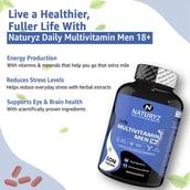 8 - Naturyz Daily Multivitamin Men 18+ 60 Tablets & Tribulus 3000 Pro 20 Tablets Combo,  2 Piece(s)/Pack  Unflavoured & Orange 