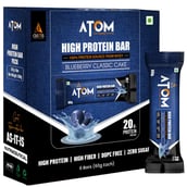 1 - AS-IT-IS Nutrition ATOM High Protein Bar,  6 bar(s)  Blueberry Classic Cake 