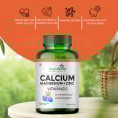 4 - Simply Herbal Calcium Magnesium + Zinc with Vitamin D3,  120 tablet(s)  Unflavoured 