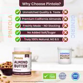 9 - Pintola All Natural Almond Butter,  Crunchy  0.2 kg 