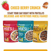 6 - Pintola Muesli,  800 g  Choco Berry Crunch with 25% Millet (Pouch) 